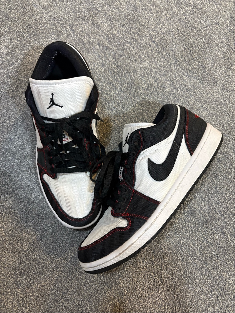 Nike Air Jordan 1 Low SE Utility — White Black Gym Red — W 10.5 / M 9 DD9337-106
